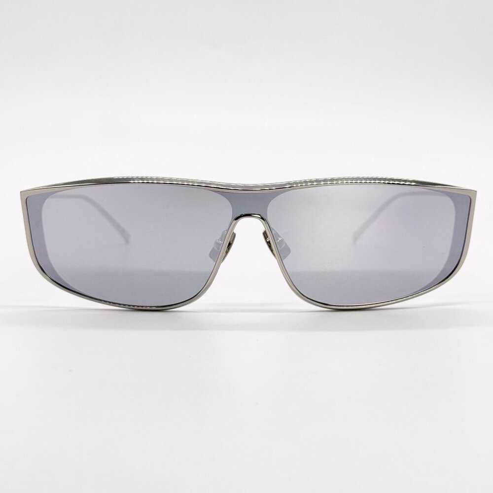 NEW SAINT LAURENT SL605 LUNA 003 SHIELD SILVER SUNGLASSES SAINT LAURENT SL 605 - Picture 5 of 11